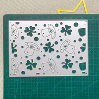 Matrice de découpe métallique rectangulaire motif trèfle pour albums photo DIY, cartes en papier, cartes de vœux et scrapbooking