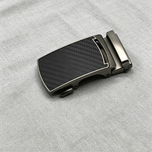 Boucle de ceinture automatique haut de gamme pour homme, boucle en acier mat argenté avec grain de cuir, remplacement haut de gamme pour le cuir - Product Image 6