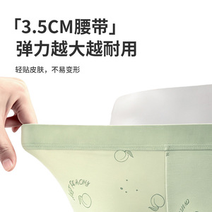 Caleçons boxers pour hommes en fibre de bambou, taille mi-haute, antibactériens, en coton tricoté, imprimés par transfert thermique, lavables en machine - Product Image 4