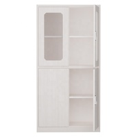 Armoire sur pied 2 portes Armoires de rangement de bureau en acier métallique Classeur en métal avec serrure à code