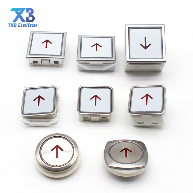 Stainless Steel Elevator Buttons for Office Buildings Square Metal Elevator Button MT42/AN170/AN180/AN213/AN283/G285E/265B