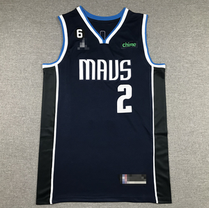 Maillot de basket-ball des Dallas Mavericks # 11 Irving # 77 Doncic # 3 Davis # Collection de 2 uniformes cousus pour hommes Irving - Product Image 3