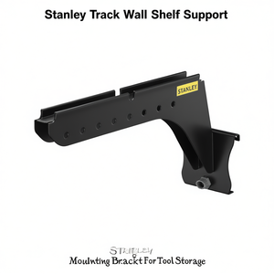 Support mural pour étagère Stanley Track, en métal noir, pour le rangement d'outils - Product Image 2