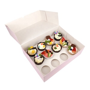 Hộp Bao Bì Giấy Bánh <span class=keywords><strong>Cupcake</strong></span> 12 Lỗ Sang Trọng Tùy Chỉnh Hộp Bao Bì Giấy Bánh Muffin Có Chèn - Product Image 3