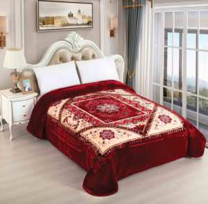 ผ้าห่มสีขาวพิมพ์ลายแบบกำหนดเองในปากีสถาน - Product Image 1