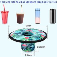 Manchon de tasse à café flottant en néoprène personnalisé porte-boissons pour piscine Support de bouteille d'eau Cola avec corde Kpop Cupsleeve