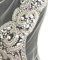 Patchs de broderie personnalisés de bonne qualité, fait à la main, en cristal, strass, corsage, appliques pour robe, 50 pièces, W006