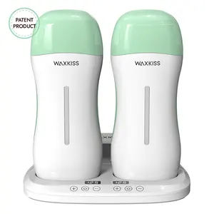 Best Verkopende Producten Elektrische Wasverwarmer Met Dubbele Basis Rol Op Haarverwijdering Wax Warmer Cartridge Wax Roller Groothandel