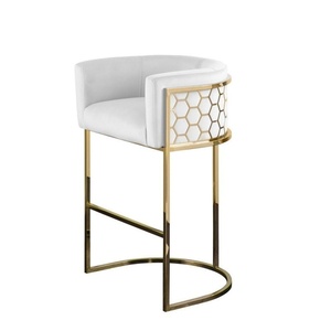 Moderno semplice di lusso <span class=keywords><strong>in</strong></span> <span class=keywords><strong>ferro</strong></span> sgabello alto per la casa sala <span class=keywords><strong>da</strong></span> pranzo <span class=keywords><strong>in</strong></span> palestra davanti alla barra luminosa sedia con schienale <span class=keywords><strong>in</strong></span> PU per sala - Product Image 4