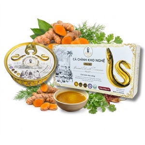 Filete de Anguila Vietnamita Enlatado Premium con Cúrcuma 250g x 2, Pescado Estofado Listo para Comer, Auténtica Especialidad Asiática de Mariscos - Product Image 1