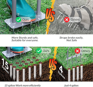<span class=keywords><strong>Aérateur</strong></span> de pelouse portatif, améliore la perméabilité à l'air du sol et convient à l'entretien des pelouses des cours et des jardins - Product Image 3