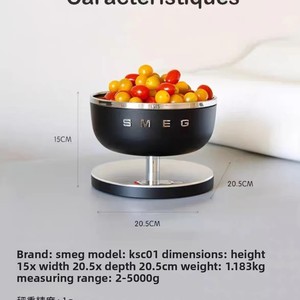 Balance électronique de comptoir haute précision <span class=keywords><strong>SMEG</strong></span> pour la cuisine domestique, idéale pour la pâtisserie et la mesure alimentaire, modèle à brancher KSC01 - Product Image 2