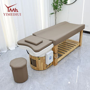 Cadre en bois bassin en céramique japonais cheveux Spa shampooing lit avec thérapie pour Salon de beauté salon de coiffure - Product Image 3