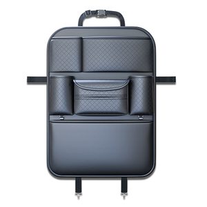 CHEGES Organisateur de siège arrière multifonctionnel grande capacité en cuir PU et ABS pour voiture, sac de rangement suspendu pour dossier de siège arrière - Product Image 1