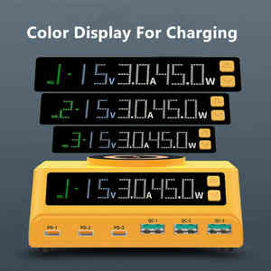 Nouveauté : Station de charge USB 110W à 6 ports, QC3.0 PD3.0, charge rapide pour tous les téléphones, ordinateurs portables, iPhone, iPad, <span class=keywords><strong>Xiaomi</strong></span>, pour bureau et voiture - Product Image 3