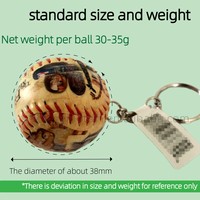 Mini porte-clés de baseball en PVC coloré, en cuir, personnalisé, brillant, pour cadeaux promotionnels, compétitions, souvenirs, artisanat, marque Gloroad