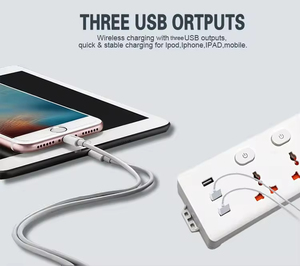 Multiprise <span class=keywords><strong>universelle</strong></span> durable avec prises US, EU, UK, AU, 3 ports USB et protection contre les surtensions à 5 prises - Product Image 5