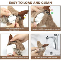 Nouveau jouet interactif pour chaton et chat, oiseau interactif volant détachable avec ailes battantes et sons de chant d'oiseaux simulés