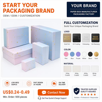 Boîte cadeau en carton de luxe avec logo personnalisé, vente en gros, boîte d'emballage en papier recyclable à motif étoile pour bijoux et cosmétiques