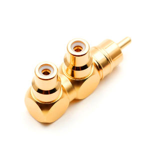 RCA adattatore <span class=keywords><strong>Audio</strong></span> ca F <span class=keywords><strong>Splitter</strong></span> AV <span class=keywords><strong>Audio</strong></span> Video Plug convertitori 1 maschio a 2 femmina cavi digitali adattatore presa Jack - Product Image 2