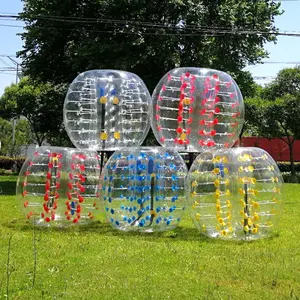 屋外面白いPvc人体バブルバンパーzorbボール大人と子供のためのインフレータブルバンパーボール