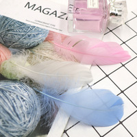 Plumes d'oie flottantes colorées DIY, directement du fabricant, pour boîte cadeau macaron rêveuse, garniture décorative, 100 pièces/paquet
