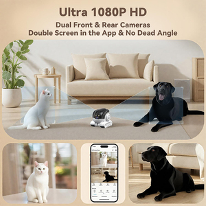 OEM/ODM Smart Pet Monitor App Control Whole House Runable Low Power Consumption Pet Play Tool 3MP Pet Monitoring Video <b>Camera</b> - Product Image 2