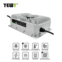 YEWY 1200W 12V50A 24V35A 36V25A 48V20A 60V 72V chargeur Lifepo4 Lithium Ion chargeur de batterie étanche pour voiturette de Golf Buggy