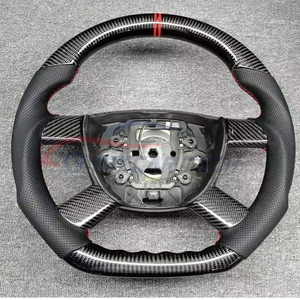 Volante de Fibra de Carbono con Palanca de Cambios de Cuero y LED RPM para Ford Focus <span class=keywords><strong>Kuga</strong></span> <span class=keywords><strong>ST</strong></span> Transit Mondeo Fusion de Estilo Antiguo - Product Image 2