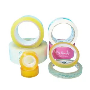 High Quality BOPP Super Transparent Acrylic Packing Tape Low MOQ Custom Adhesive Packaging Tape OPP Clear Carton Sealing Tape