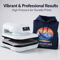 Presse à chaleur électrique 38x38cm, pression automatique, pas de compresseur nécessaire, machine de transfert thermique à plat 15x15 pouces pour la sublimation sur t-shirts