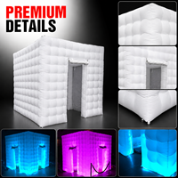 Cabine photo gonflable personnalisée, cube publicitaire gonflable, salle photo LED pour événements, affichage intérieur/extérieur pour la promotion de la marque