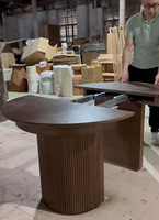 Mesa de Juegos Rectangular Multifuncional de Madera Maciza Moderna de 1 a 3 m, Mesa de Comedor Extensible de Varios Tamaños para Uso en el Hogar y Hoteles