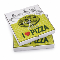 Boîte à pizza en carton ondulé, vente en gros directe d'usine en Chine, emballage alimentaire personnalisé pour restaurants et pizzerias