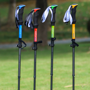 Bâtons de randonnée Campleader, 5 sections, ultralégers, en alliage d'aluminium 7075, télescopiques et pliables, pour la randonnée en plein air - Product Image 2