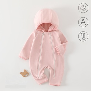 Guai Baby Fleece Romper Hooded Jumpsuit Soft Warm Infant <strong>Toddler</strong> One Piece <strong>Snowsuit</strong> <strong>for</strong> Boys Girls - Product Image 5