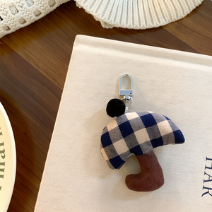Миниатюрная брошь-грибок с клетчатым акцентом и застежкой-булавкой для воротника пальто, украшения для шляп своими руками, сувенир на день рождения - Product Image 3