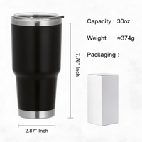 En stock, thermos de voiture isotherme de 30 oz, sans BPA, résistant à la glace, avec impression de logo, gobelet cadeau, bouteille d'eau en acier inoxydable