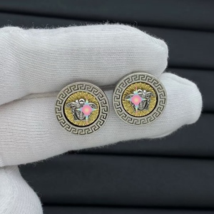 Elegantes Pendientes de Botón con Cabeza de <span class=keywords><strong>Medusa</strong></span> en Latón con Baño de Oro de 18K, Moda Femenina de Tendencia para Regalo - Product Image 3