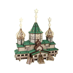 Rompecabezas Educativo 3D de Madera para Armar - Modelo de Arquitectura Rusa para Decoración de Interiores y Juguete (para Niños y Adultos) - Product Image 1