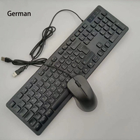 Kit clavier et souris filaires OEM de haute qualité, clavier et souris en russe, français, arabe