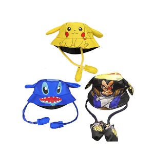 Topi Bucket anak-anak, topi ember musim panas, telinga bergerak kartun kelinci, perlindungan terik matahari, topi ember Pikachu untuk anak-anak - Product Image 1
