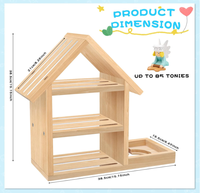 Étagère Tonie magnétique de grande taille FSC&BSCI, étagère Toniebox pour 70 à 85 figurines Tonie, étagère de rangement en bois de pin Tonie