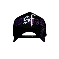 Gorra de Béisbol Personalizada de 5 Paneles con Pedrería, Visera Curva, Bordado 3D y Visera de Gamuza
