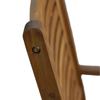 Fauteuil à bascule en bois d'acacia massif de haute qualité Furaka, résistant aux intempéries, design classique, pour extérieur, jardin, patio, plage, balcon, naturel