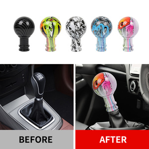 Acrylic <b>Shift</b> <b>Knob</b> 86mm Graffiti Design Car Gear <b>Knob</b> For Modification Parts White Blue Orange Black Green - Product Image 3