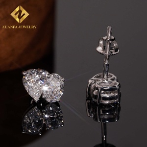 Pendientes de Oro de 10K con Diamantes Cultivados en Laboratorio NGIC VVS, Engaste de Garra, Joyería de Moda para Mujer - Product Image 5