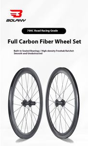 Ruedas de Ciclismo Aerodinámicas Ultraligeras N <span class=keywords><strong>OG</strong></span>-<span class=keywords><strong>EVKIN</strong></span> RW-D50SL 700C de Fibra de Carbono para Bicicleta de Carretera con Freno de Disco de 50 mm, Tubeless/Clincher, Negras - Product Image 2