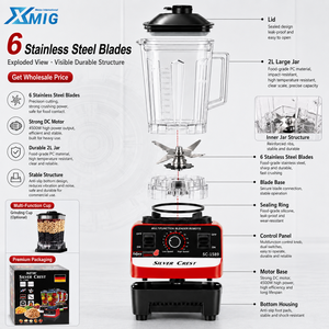 <span class=keywords><strong>Licuadora</strong></span> Comercial de 3000W, 2L+0.6L, 22000rpm, Cuchillas de Acero Inoxidable, a Prueba de Fugas, para Restaurantes, Hoteles, Cafeterías y Cadenas de Suministro - Product Image 2