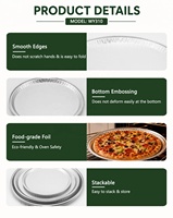 Plaques à pizza rondes épaisses et robustes, personnalisées, imprimées Moyen-Orient, en aluminium de qualité alimentaire, 10 pouces, pour four, peu profondes